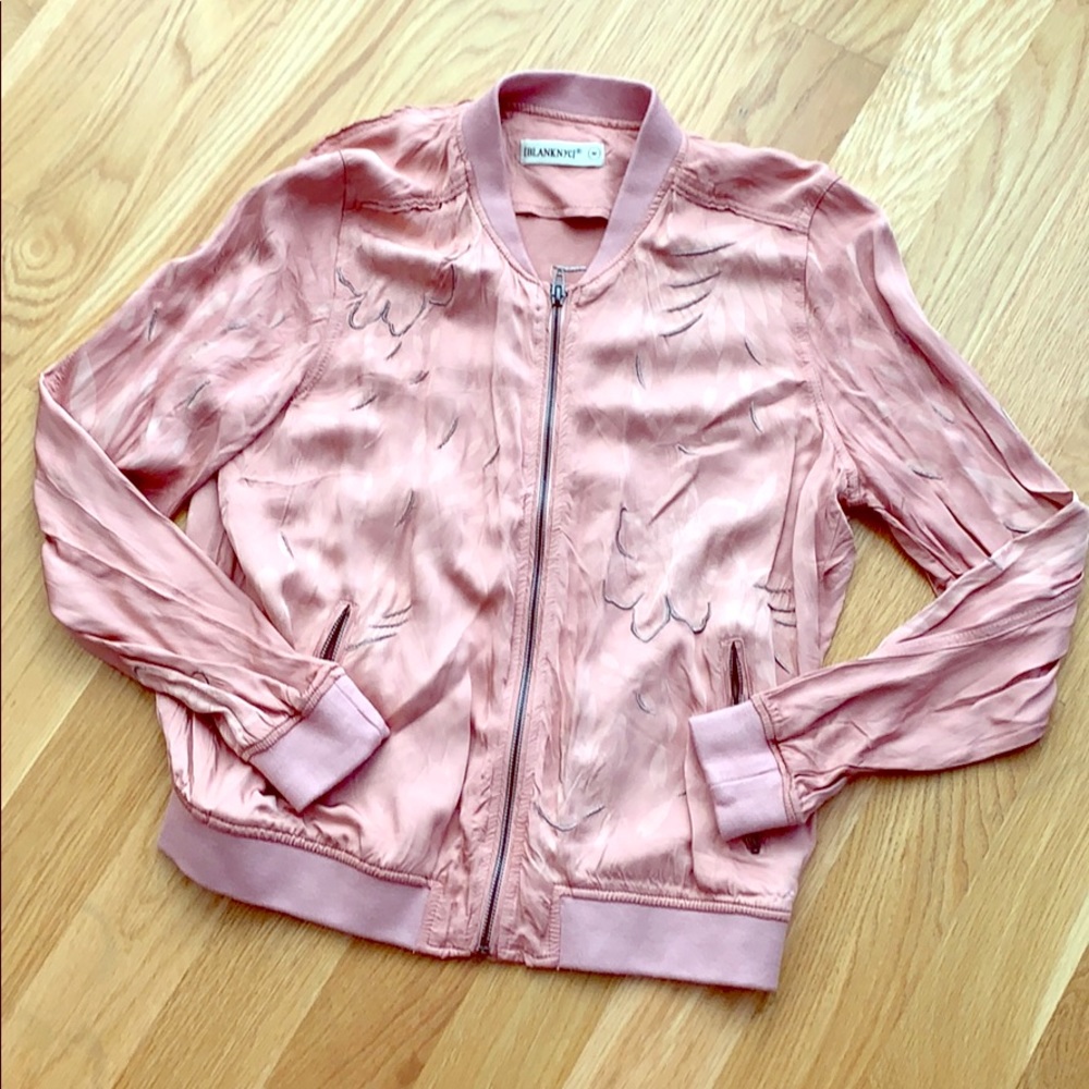 Size M BlankNYC pink bomber jacket